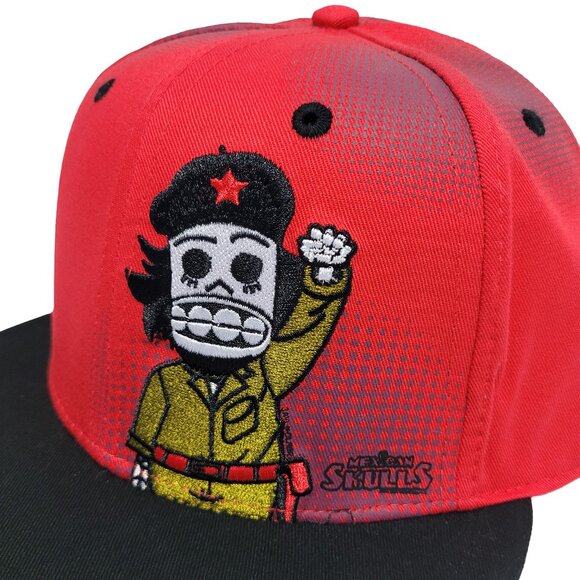 Maya Studios Mexican Skills Che Guevara Inspired Red/Black Snapback - Picture 2 of 7